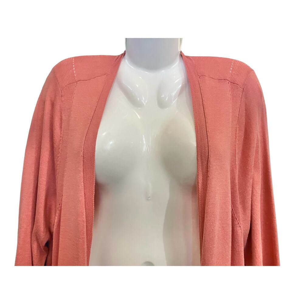 Torrid Women's Coral Orange Open Front Long Sleeve Cardigan Sweater | Size 22/24 - Picture 5 of 11
